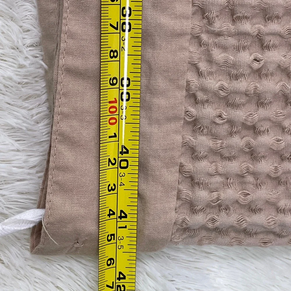 Bedsure Duvet Cover Unisex 82x86 Tan Excellent Waffle Weave 100% Cotton Button